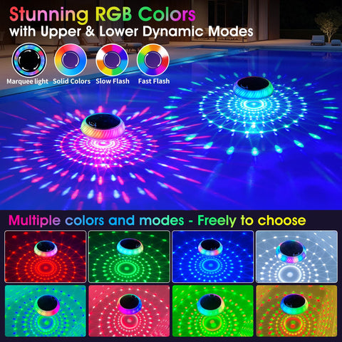 Goallim IP68 waterproof floating light withstands splashes for worry-free pool or tub lighting.