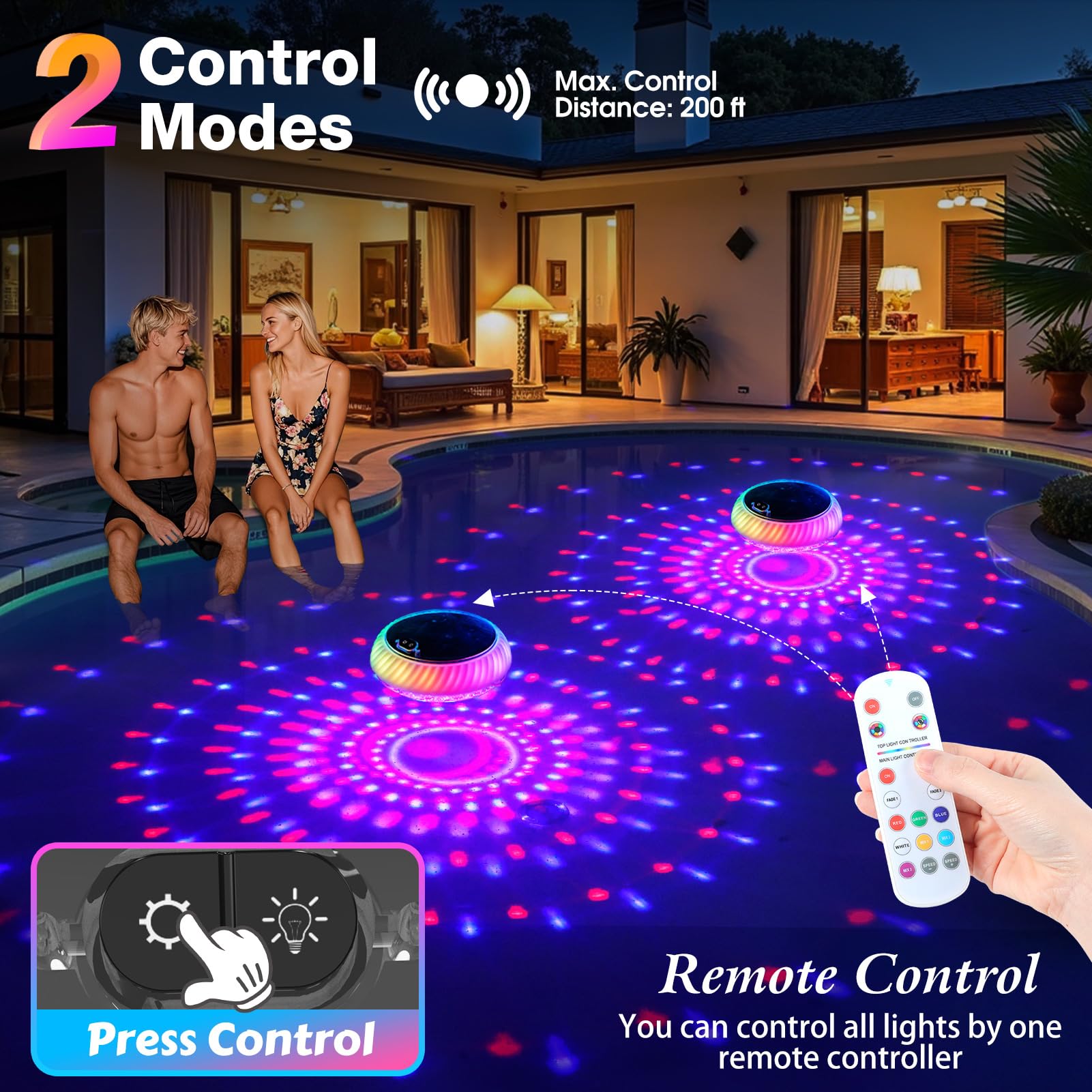 Goallim solar charged pool light charges in daylight for night use.