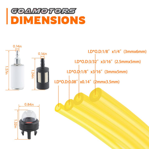 GoaMotors black ZF-1 filters fit many tools and protect fuel systems.