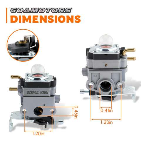Close-up of GoaMotors carburetor jet detail promoting precise fuel flow