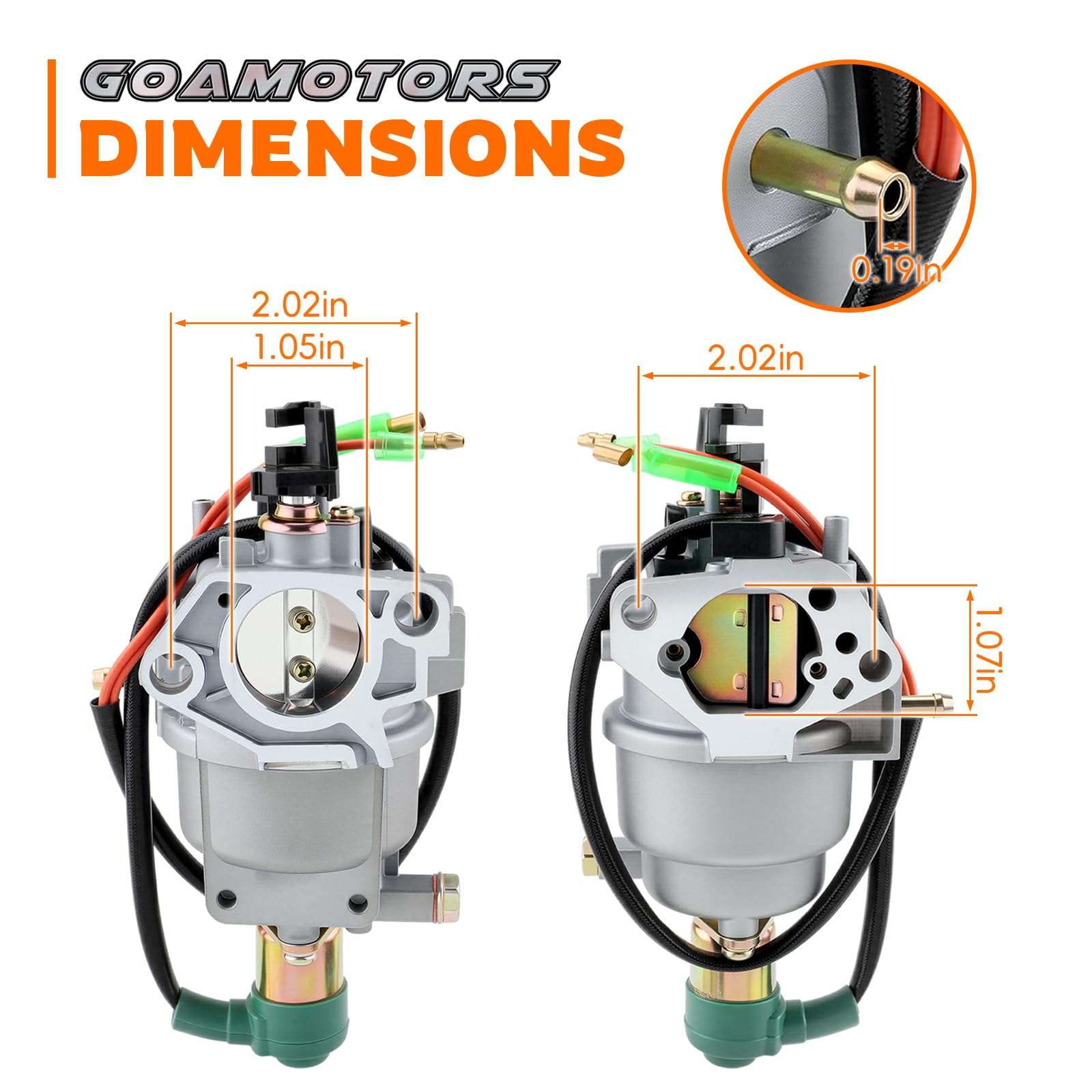 GoaMotors carburetor kit fuel hose ensures steady fuel delivery