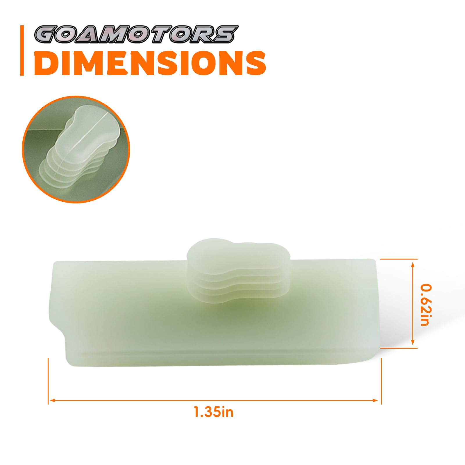 GoaMotors durable construction bumper strip supports smoother chain operation.
