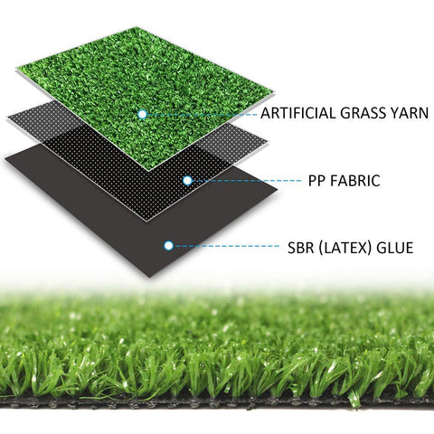 Goasis Lawn with drainage holes keeps feet dry during rainy days