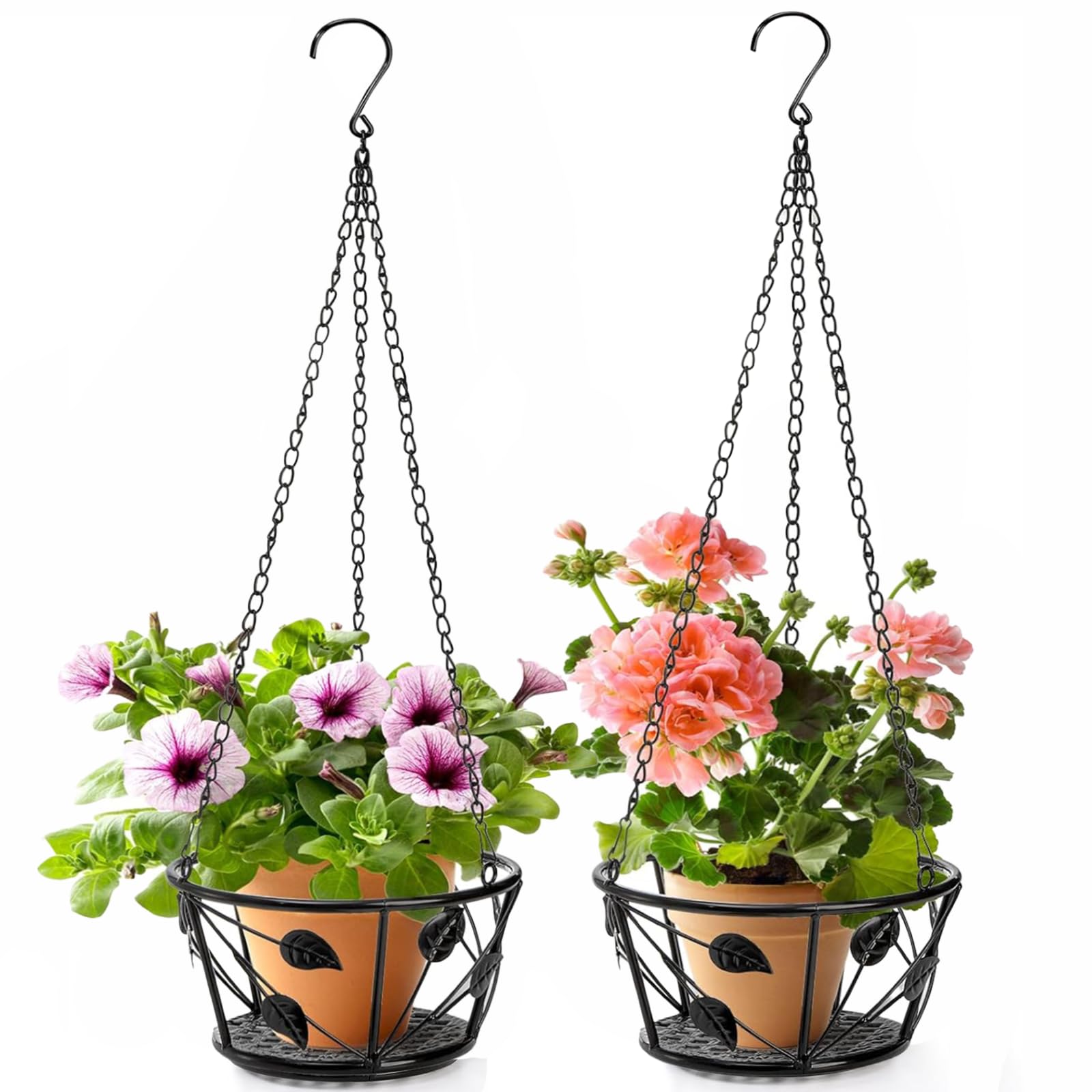 Goaste 2-pack metal plant hanger ready for ceiling display