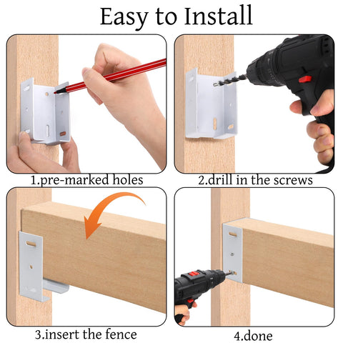 Goaste brackets support fence repairs and new installations for various setups.