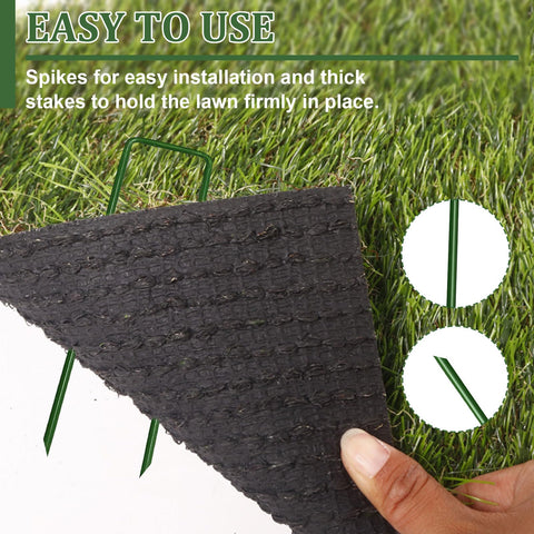 Goboloto green-coated stakes offer durable weather protection for garden setups and tents.