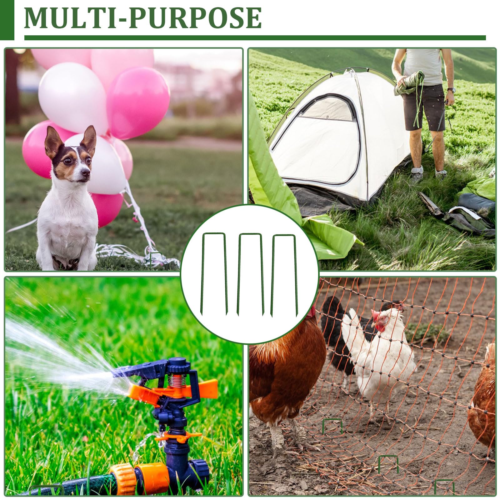 Goboloto sturdy stakes secure landscape fabric and drip irrigation lines with confidence.