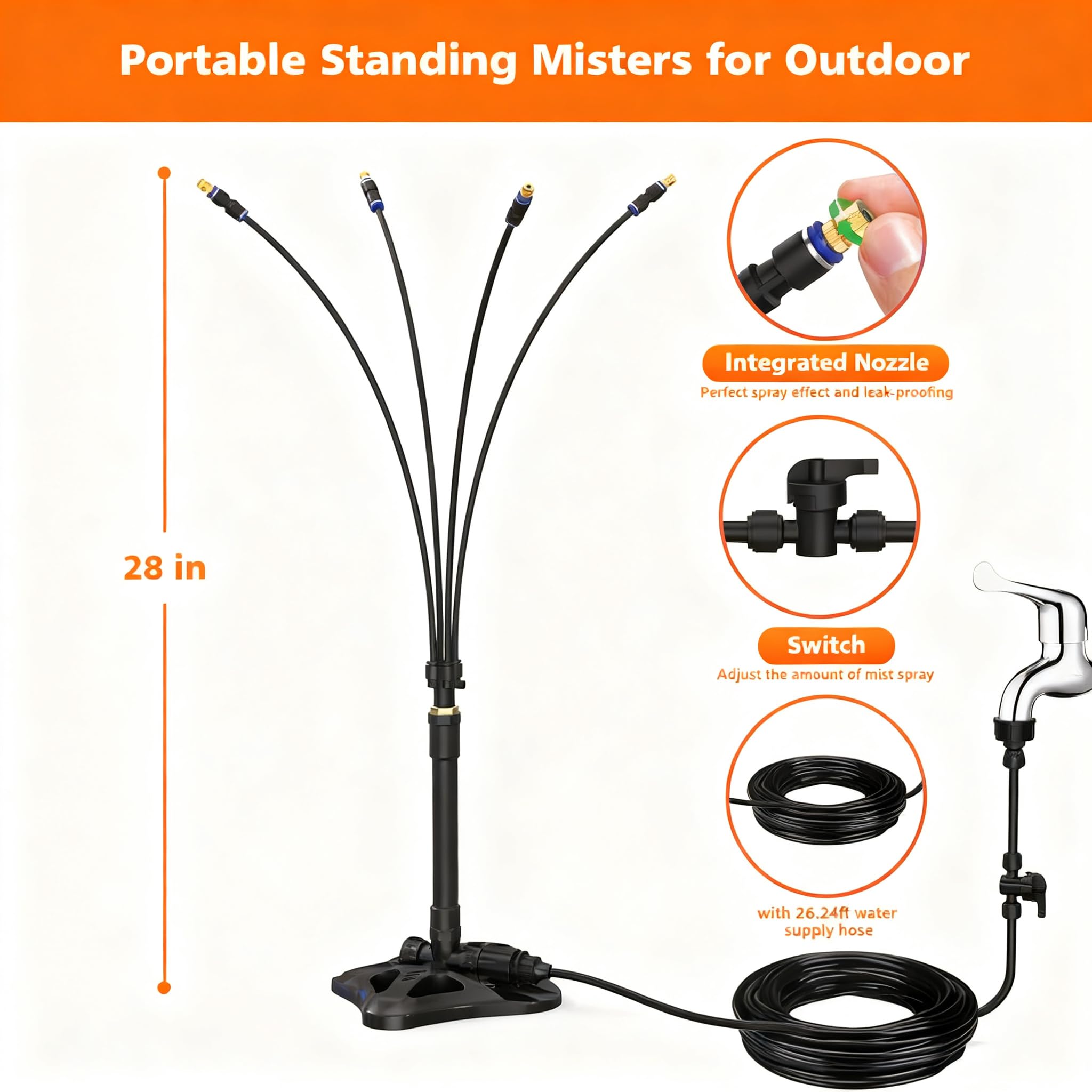 GOBRILLFUN Heavy-duty base resists tipping in windy conditions.
