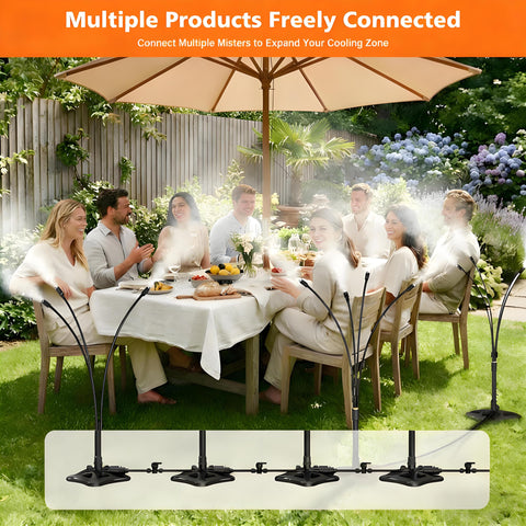 GOBRILLFUN 26ft misting hose enables flexible setup across yards.
