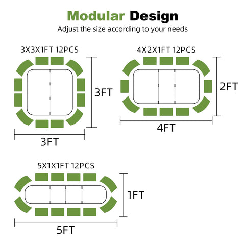 GoCampDirect 3x3x1ft configuration highlights compact, efficient growing area for herbs and vegetables.