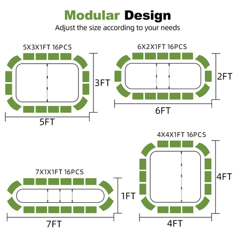 GoCampDirect 6x2x1ft modular bed in a compact garden setting