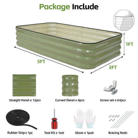 GoCampDirect 7x1x1ft narrow bed for trellised greens and herbs