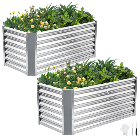 GoCampDirect 4x2x2ft raised bed assembly close-up showing tool-free setup for DIY gardens.
