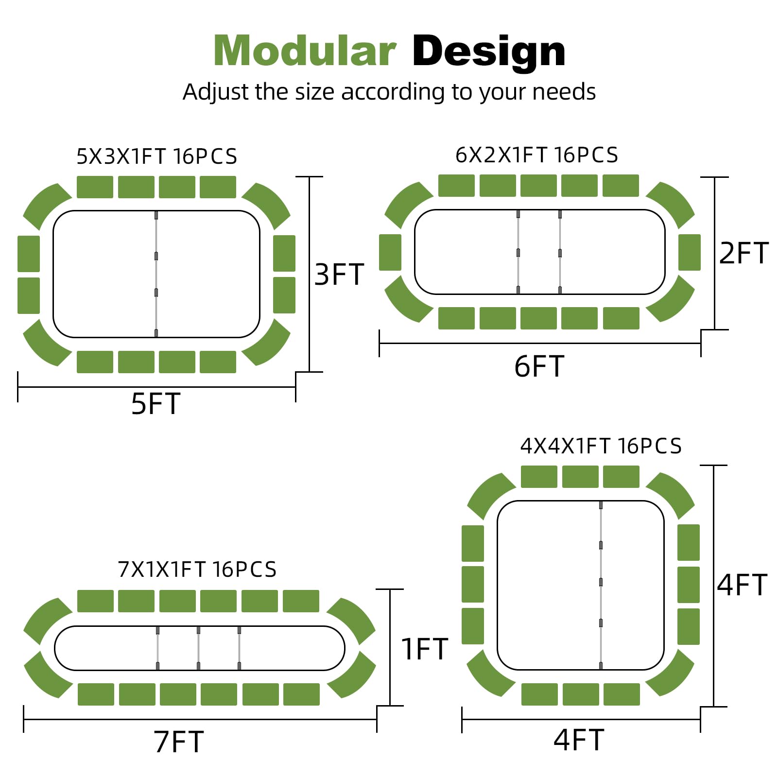 GoCampDirect modular garden bed in 4x4x1 ft enables flexible layouts.