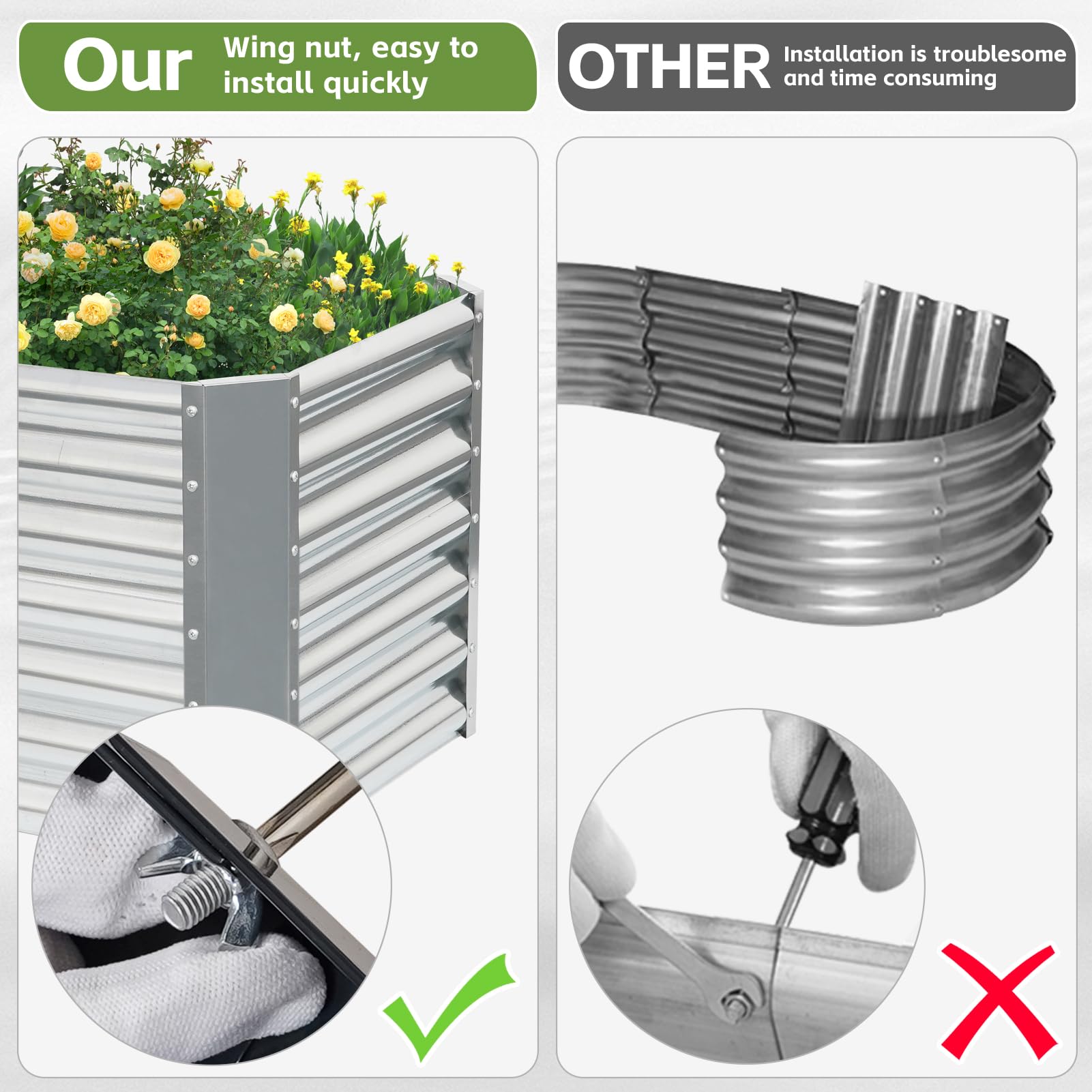 GoCampDirect open-bottom design illustrates versatile root-friendly planting options.