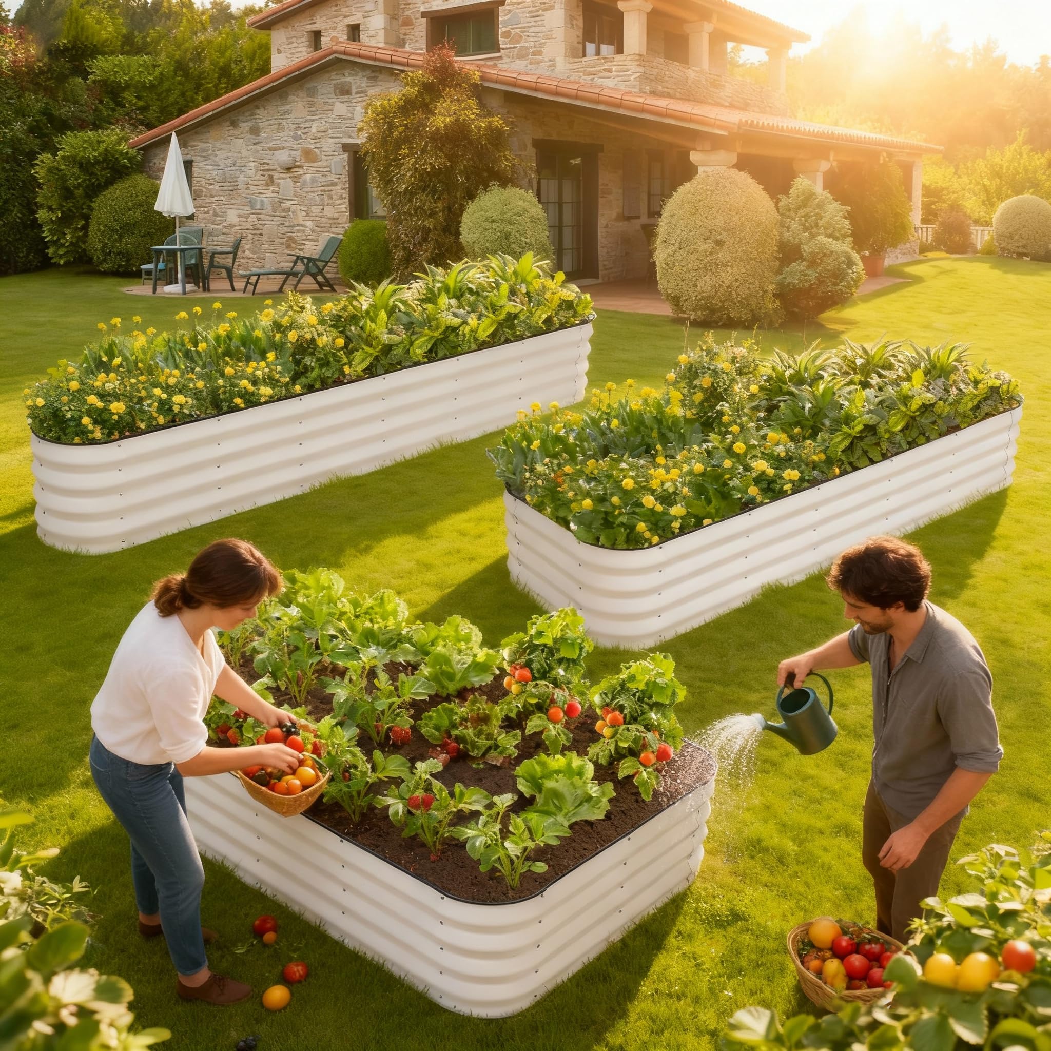 GoCampDirect raised bed 6x2x1 ft with open bottom boosts drainage.