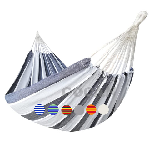 GOCAN Brazilian double hammock bed 87 by 59 inches for two adults lounging outdoors