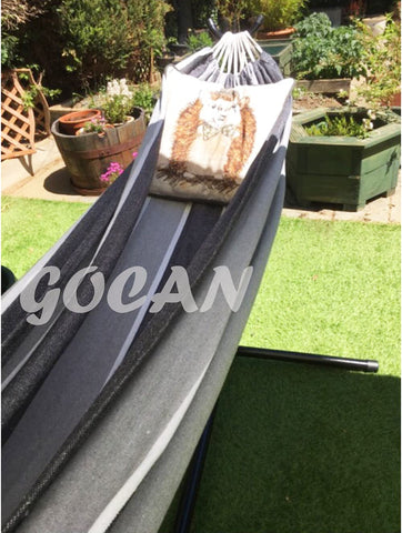 GOCAN cotton hammock offers soft breathable fabric for skin-friendly relaxation