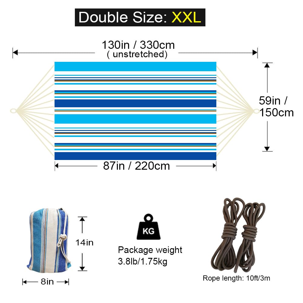 GOCAN hammock supports up to 500 lbs with sturdy knots