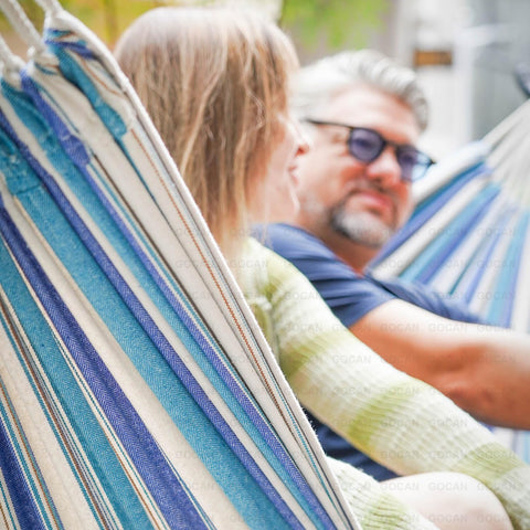 GOCAN hammock in use for backyard relaxation and outdoor lounging