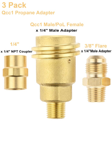 Gocayio 38 brass tube fitting enabling quick, secure propane tube connections.