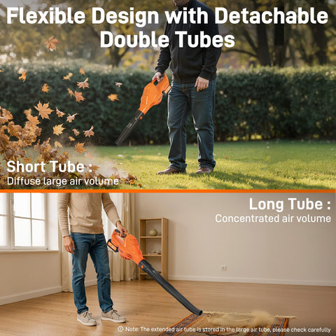 GOCHIFIX leaf blower lightweight 5.2lb design with ergonomic rubber grip.