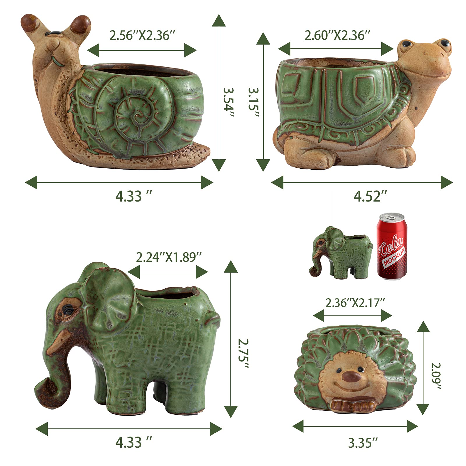 Godealio succulent pot design suitable for cacti, bonsai, and small flowering plants.