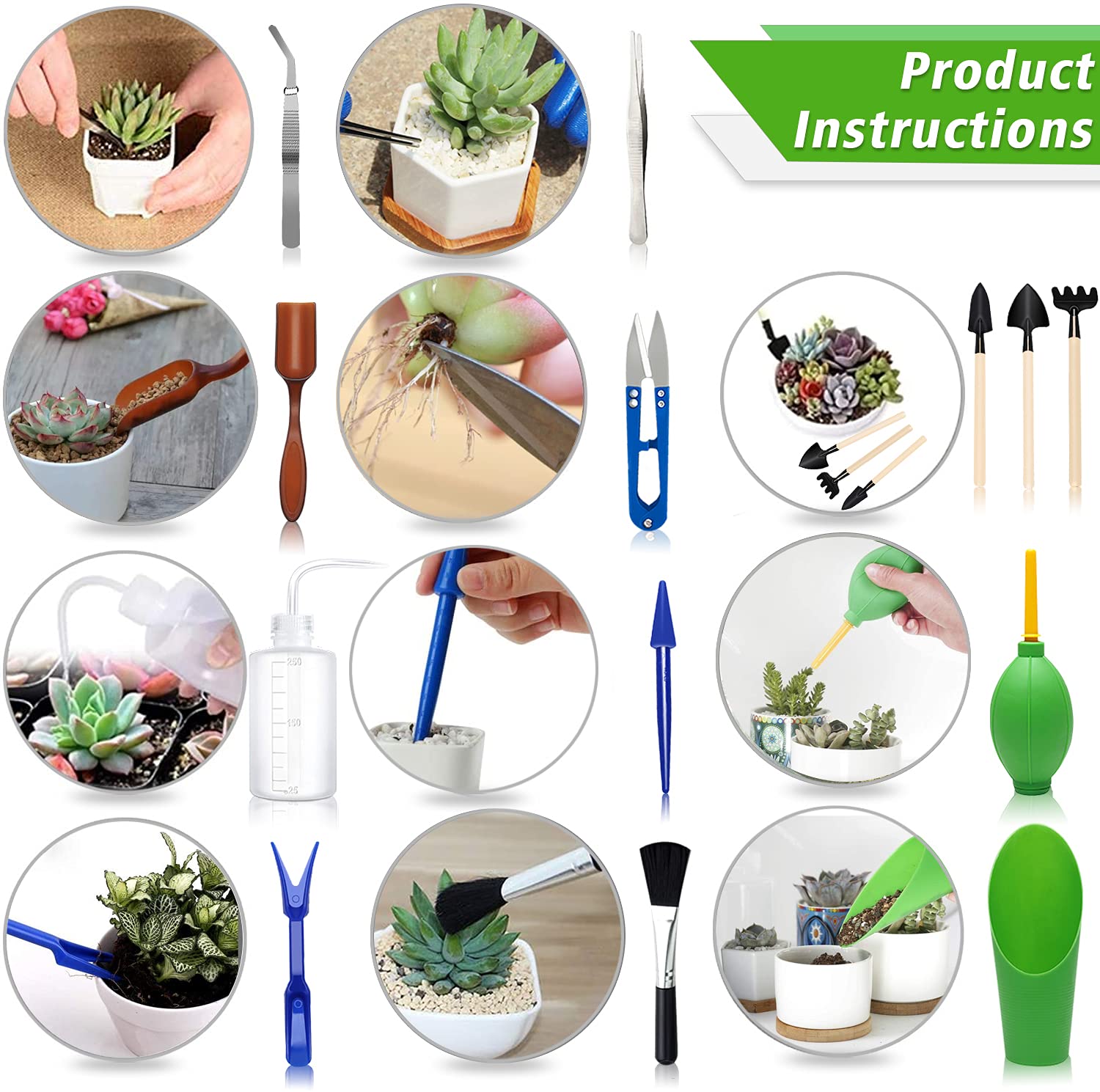 Godehone transplanting tools designed for careful root work and transplant accuracy.