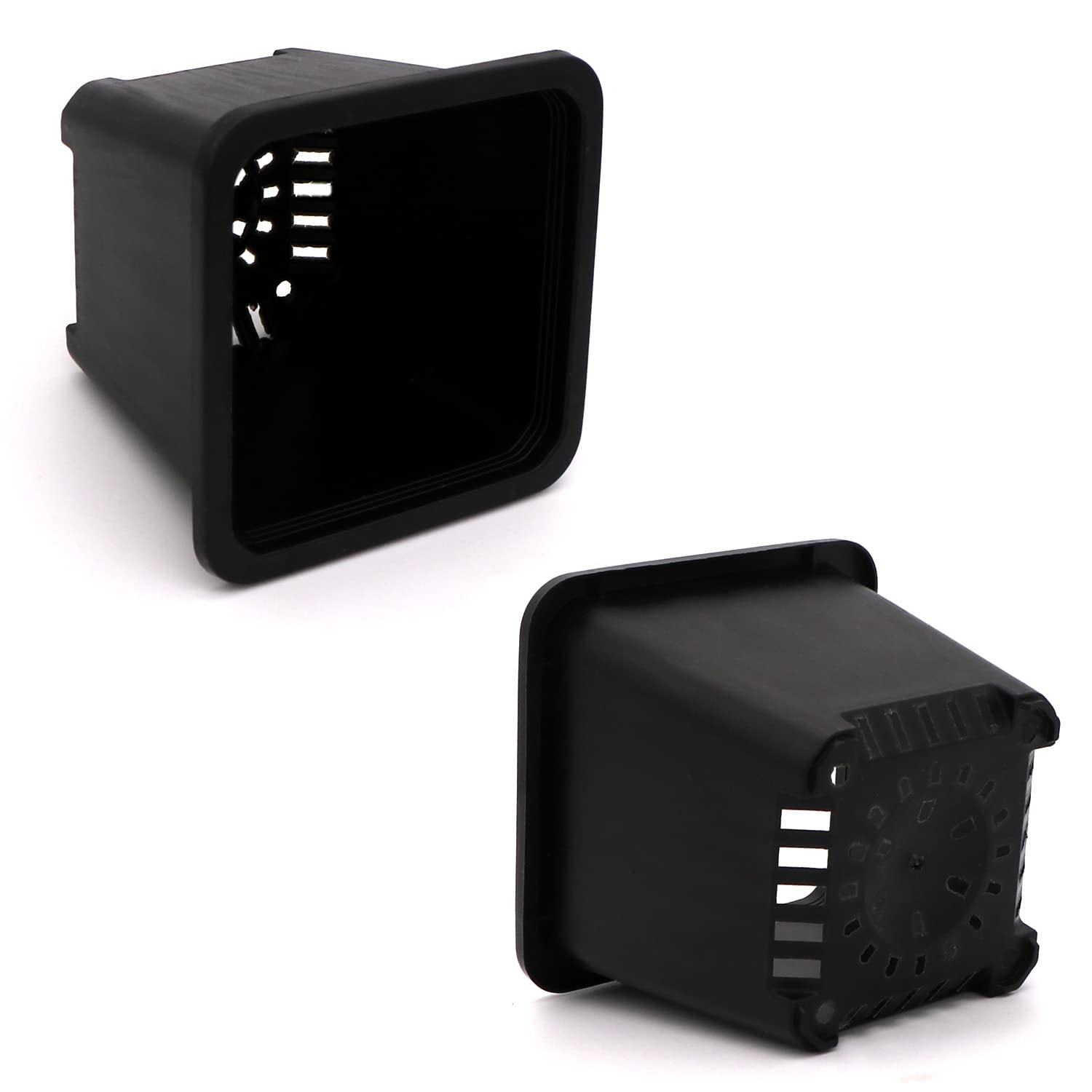 GOETOR durable reusable plastic nursery pot for multiple growing seasons.