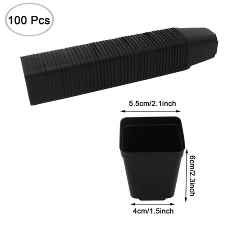 GOETOR plastic seed starter pot 2.2 inch, durable and stackable for easy growing.