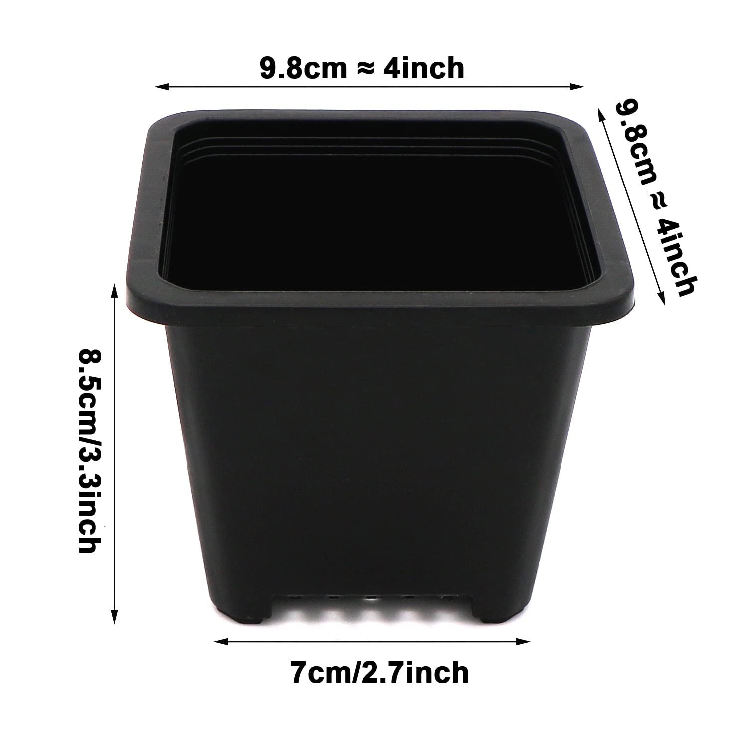 GOETOR stackable square seedling pots save space in gardens and greenhouses.