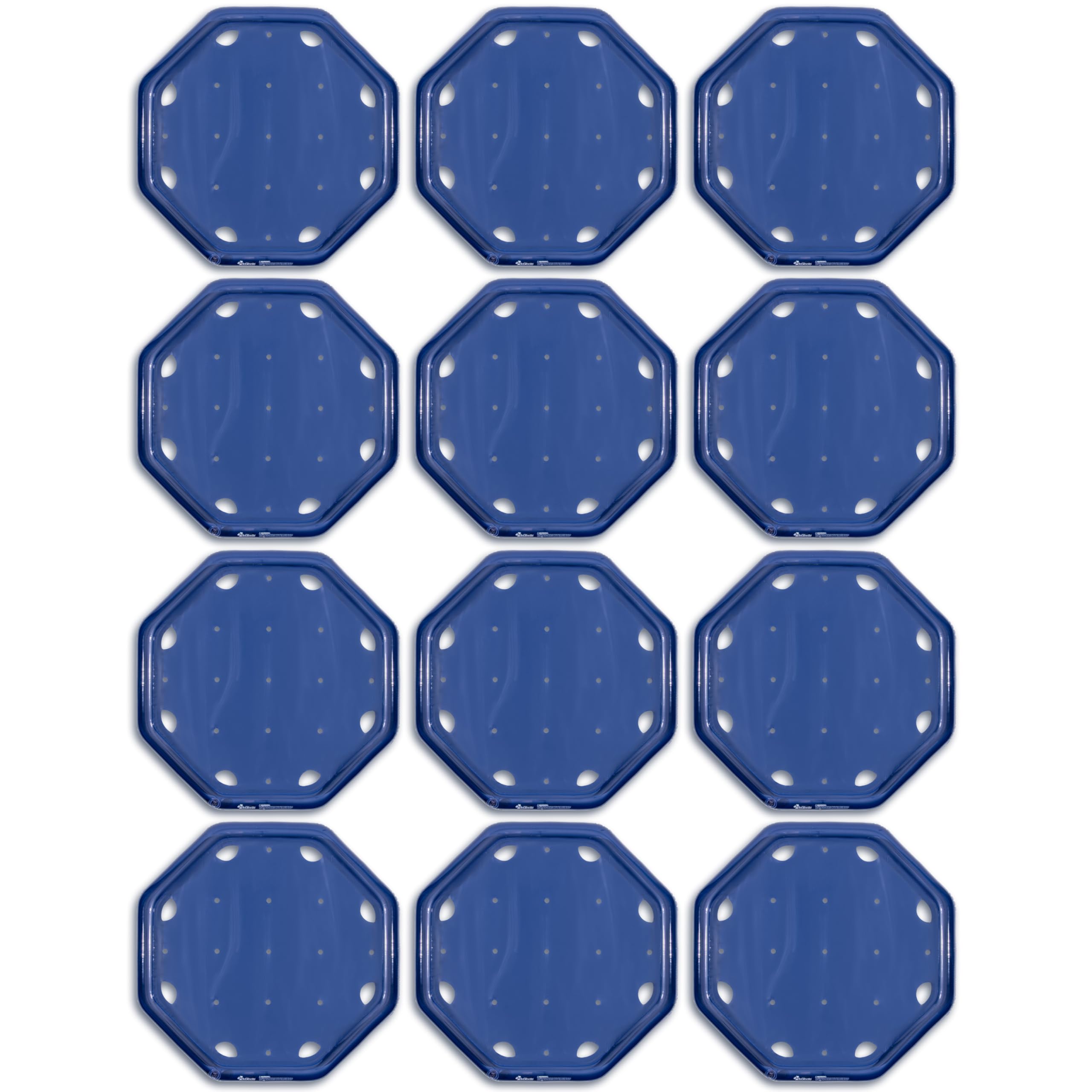 GoFloats V2 inflatable solar heater flat lay boosts daytime pool heating