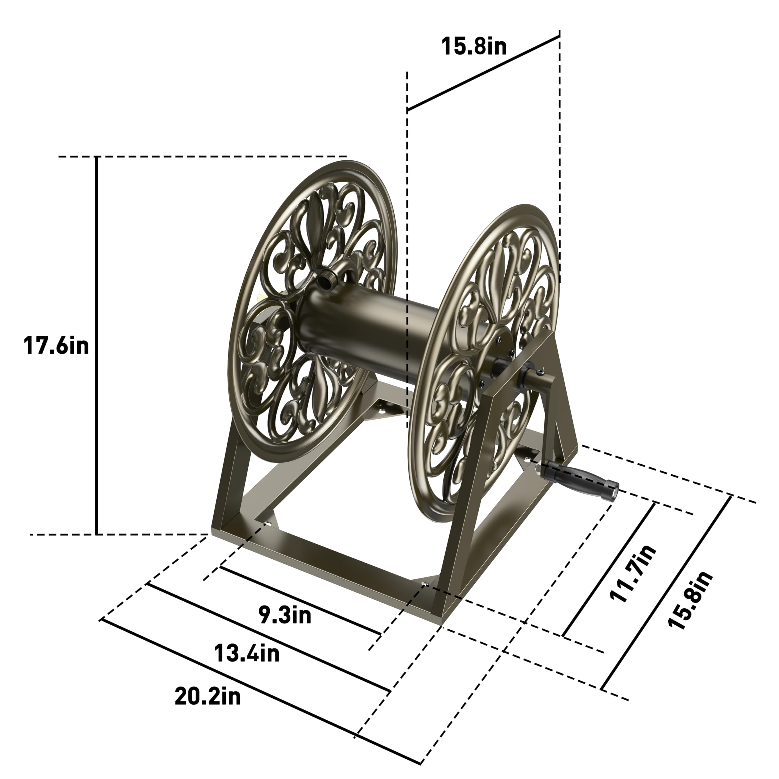 GOFORWILD 200 feet capacity reel neatly stores long hoses