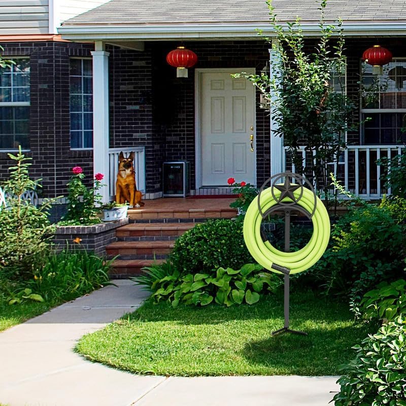 Goforwild decorative outdoor hose holder complements any garden space