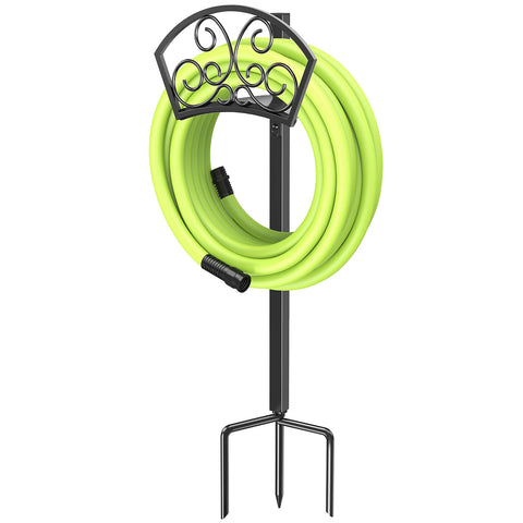 GOFORWILD garden hose holder with free-standing 41-inch design for stable outdoor storage.