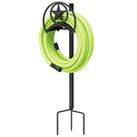 Goforwild garden hose holder free-standing 41-inch design keeps hoses tidy and off-ground