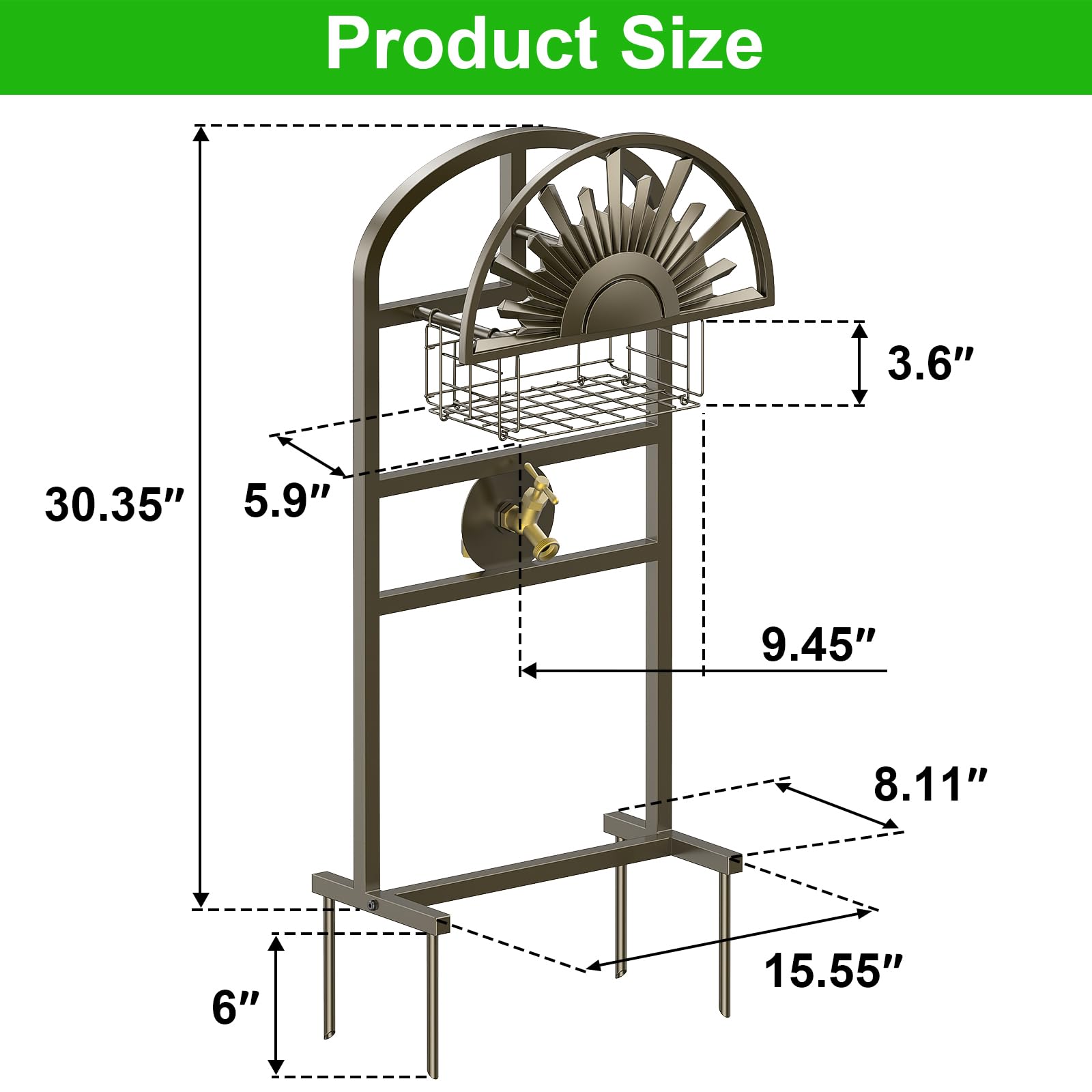 GOFORWILD heavy-duty steel construction resists weather