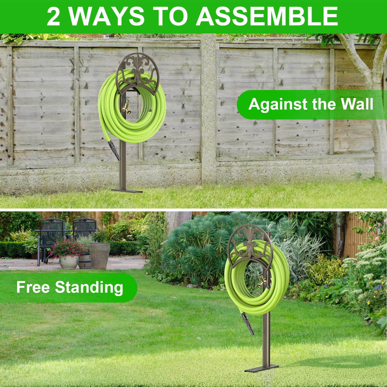 GOFORWILD holds up to 150 feet of hose for large yards