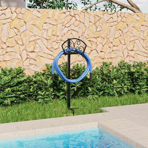 GOFORWILD hose holder stores up to 125 feet of hose, keeping your yard tidy.
