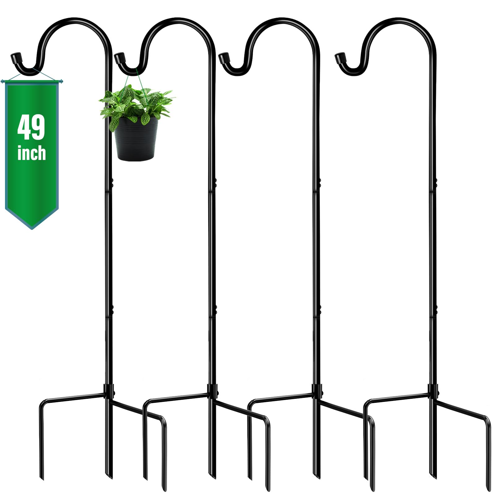 GOFORWILD shepherd hook base-assembly for quick outdoor setup