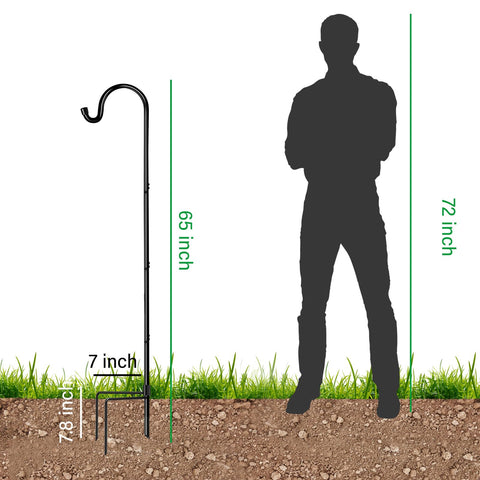 Goforwild Shepherd’s Hooks 4-Pack, perfect for outdoor wedding aisles and decor.
