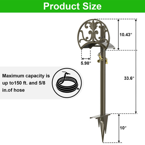 GOFORWILD sturdy steel construction highlighted for durable hose storage
