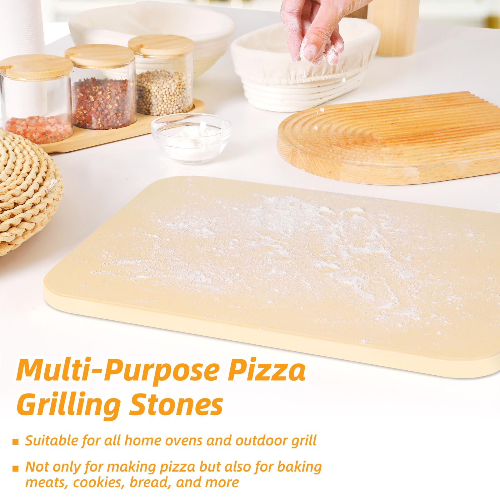 GOFOWRK scraper cleans stone surface quickly without soap.