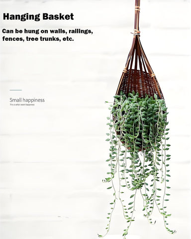 Gogeffor adjustable diameter hanging basket adapts to different nursery pots.