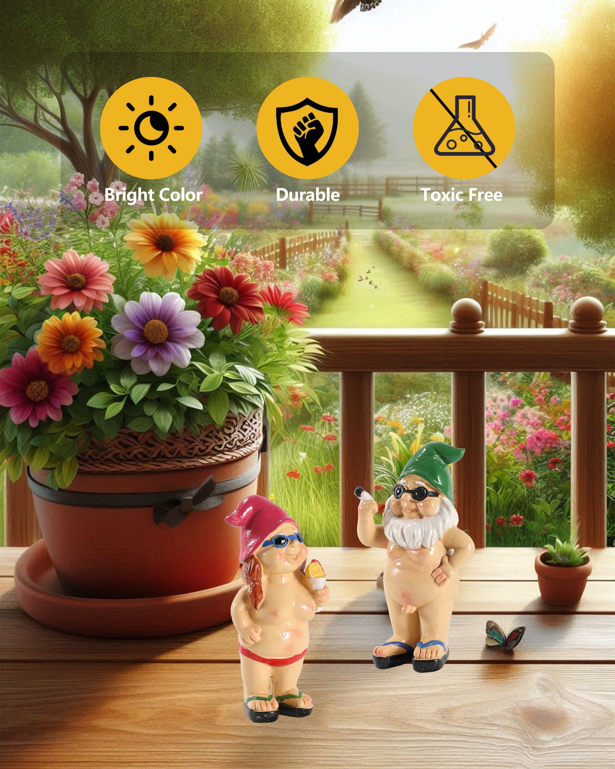 GoGnome durable-resin-finish close-up shows texture and weather readiness.