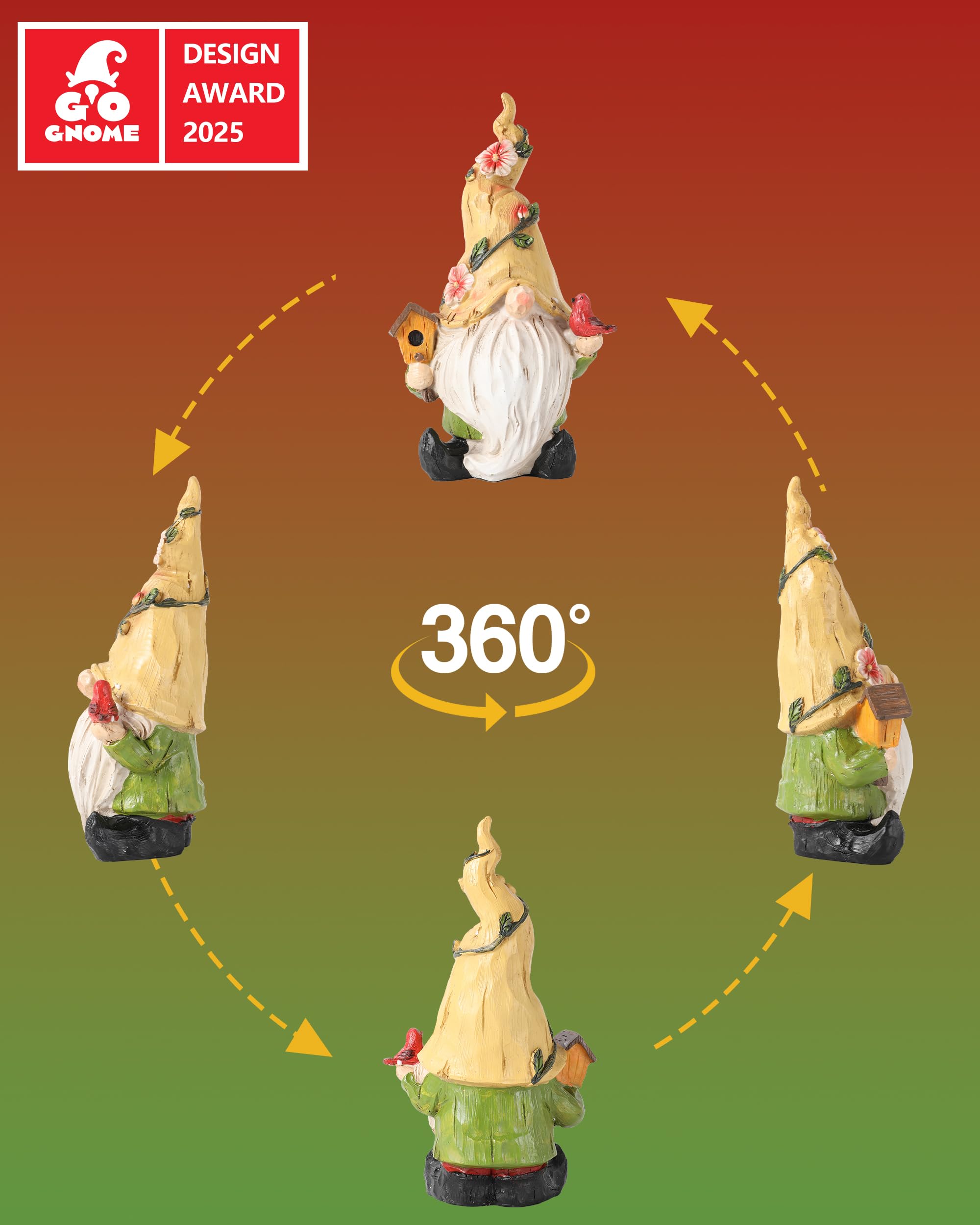 GoGnome garden gift idea: cheerful yellow gnome for any age.