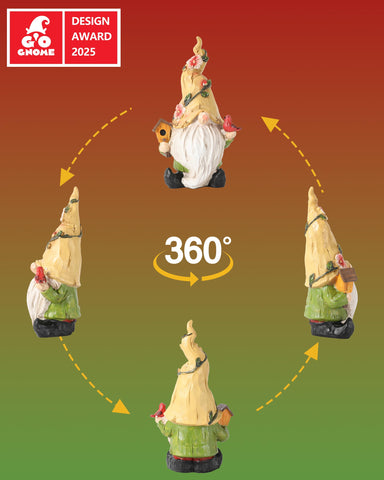 GoGnome garden gift idea: cheerful yellow gnome for any age.