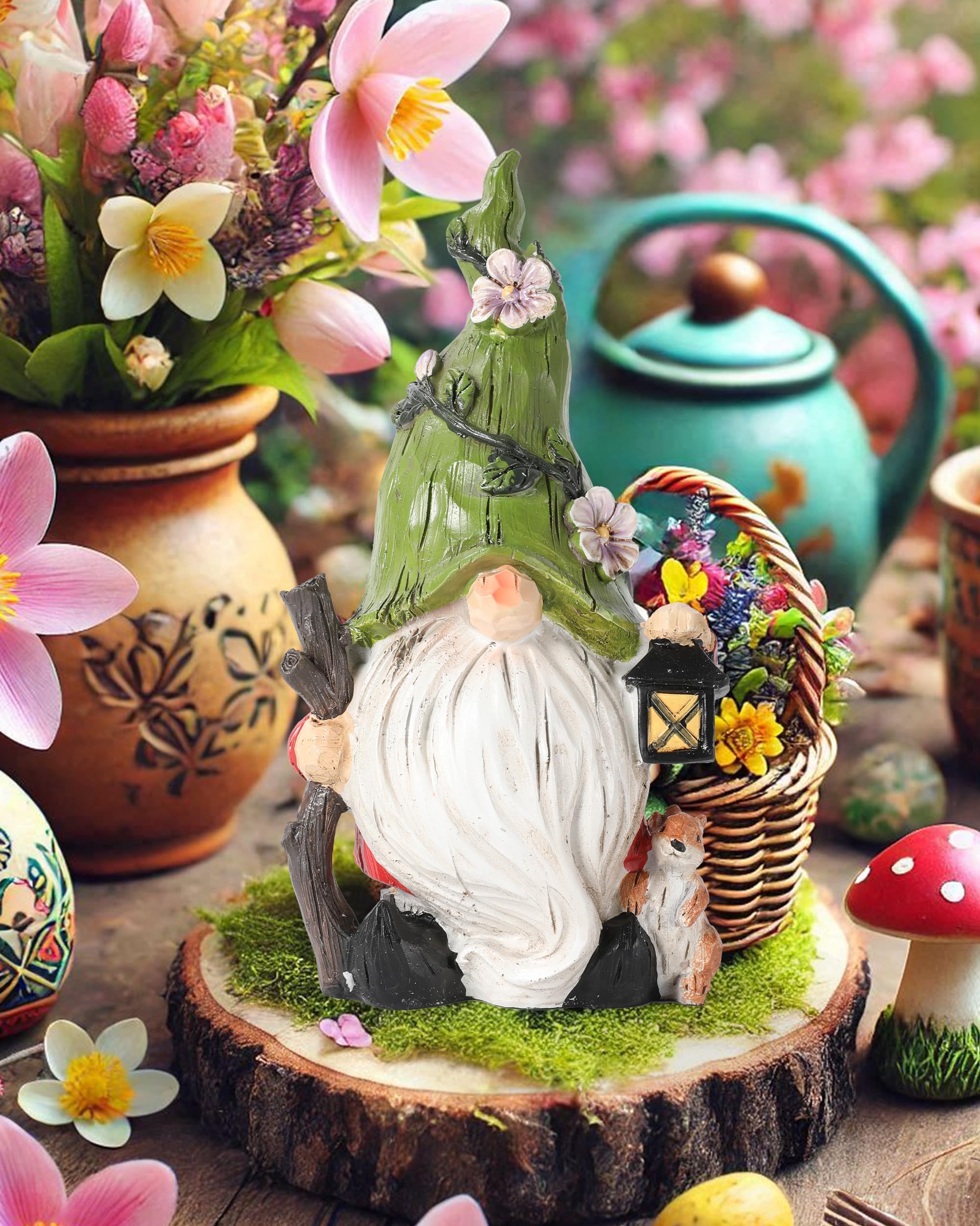 GoGnome gnome for porch or indoors, ideal for year-round display.