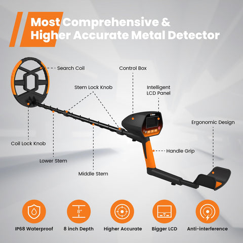GoGonova disc mode discriminates metals for precise finds.