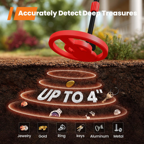 GoGonova metal detector adjustable length fits growing children for comfortable play